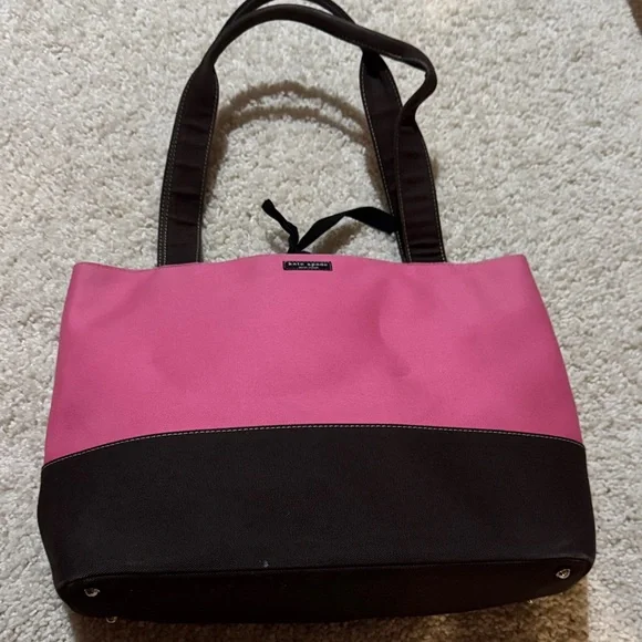 Kate Spade Pink and Brown Totes with Modern Design - Picture 2 of 10